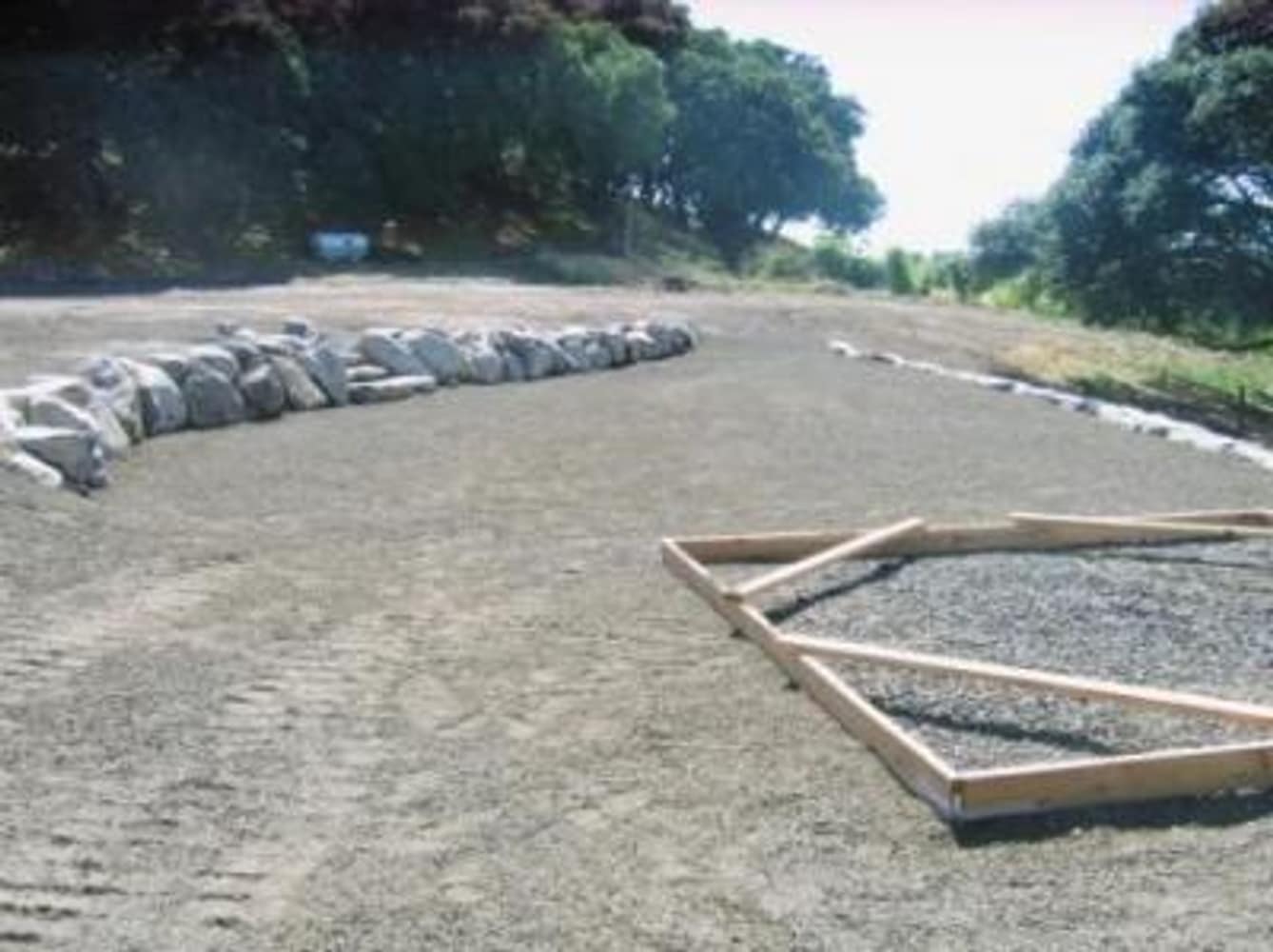 Sonoma County pond and residence hardscaping