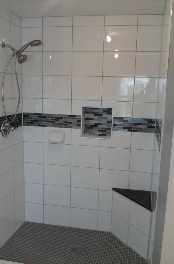 Custom built tiled showers