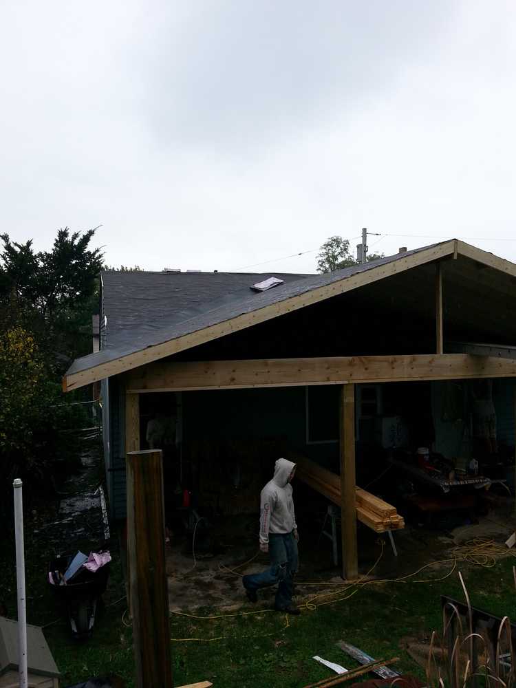 A covered patio we built.