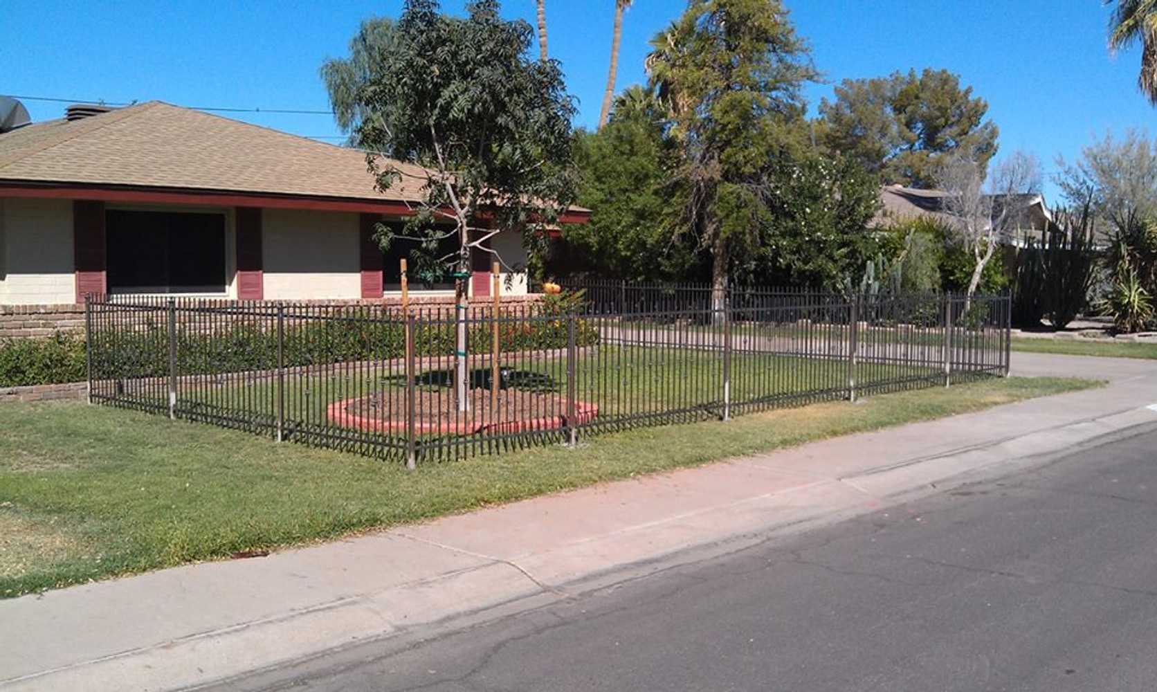 Front Perimeter Fence with Custom walk through gate