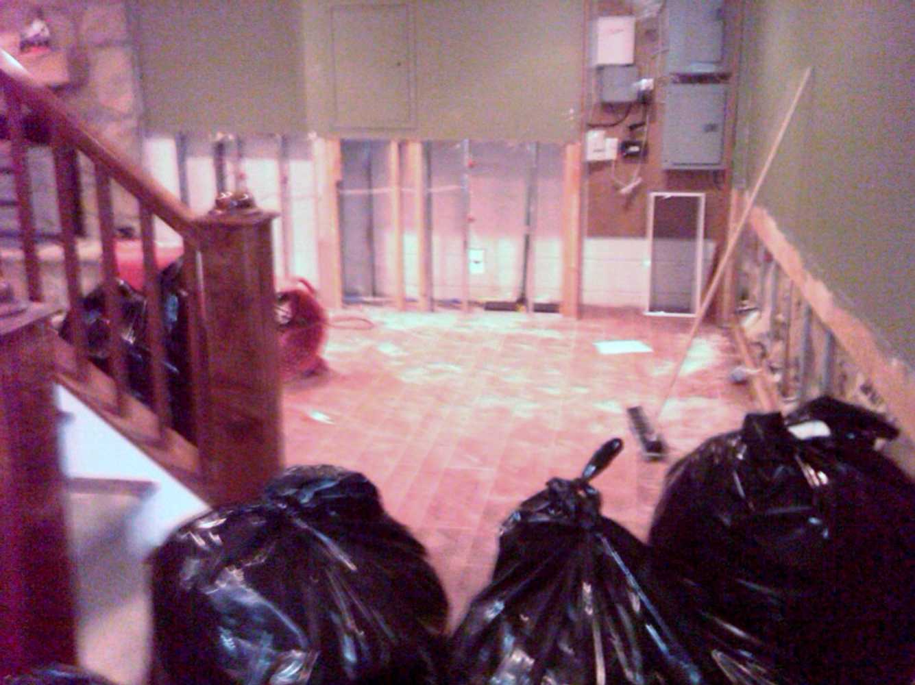Finished basement remediation and re-build-(restoration project)