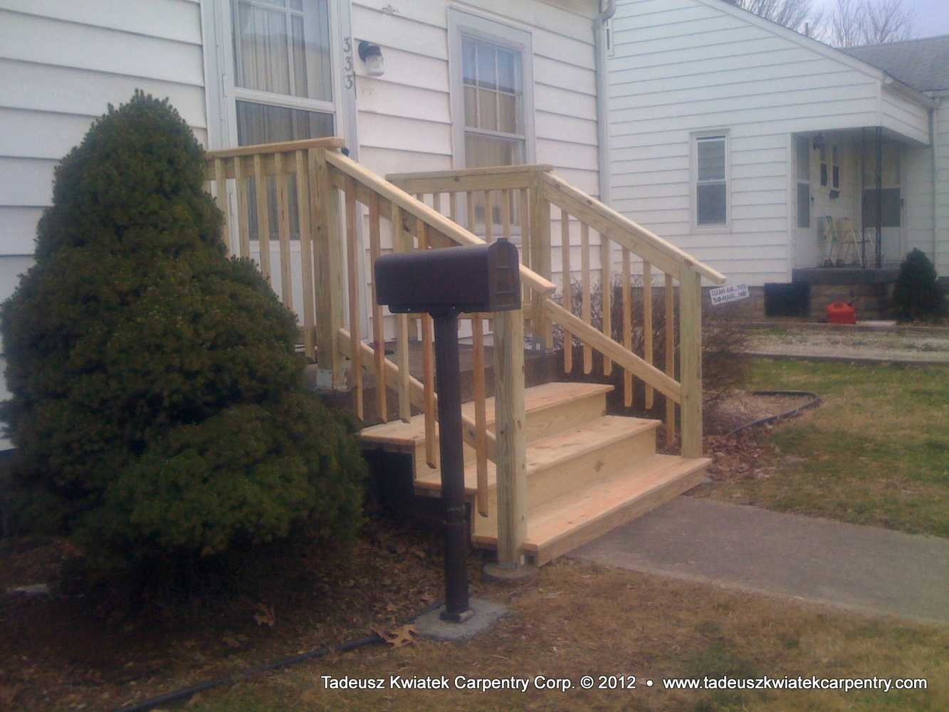 Small home remodel, Jasper, IN: deck and ramp, custom kitchen cabinets...