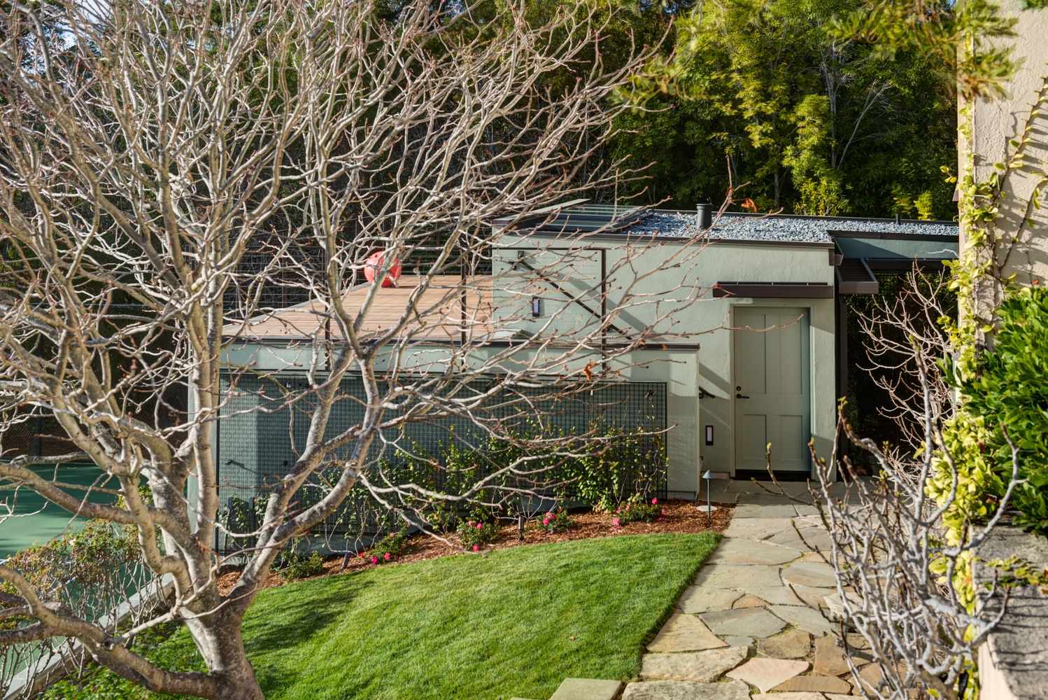 New Construction garage / gym/ deck