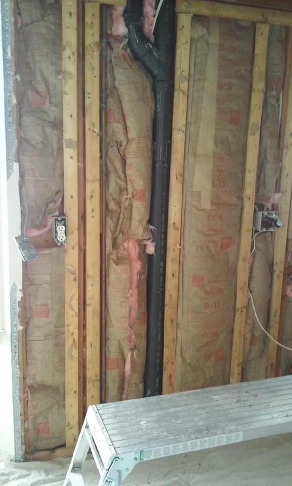 Kitchen remodel after water damage.