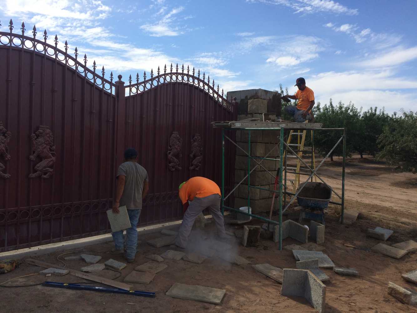 Wrought iron fence with gates at Madera Ranchos