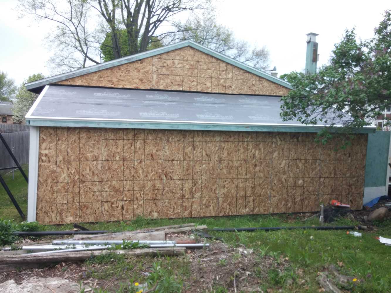 Garage Wall and Roof Repair