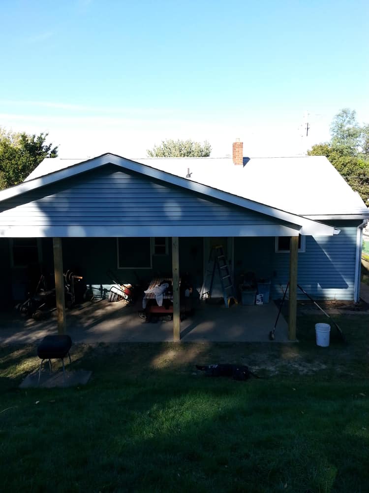 A covered patio we built.