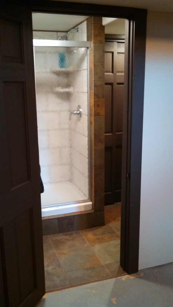 Basement bathroom remodel