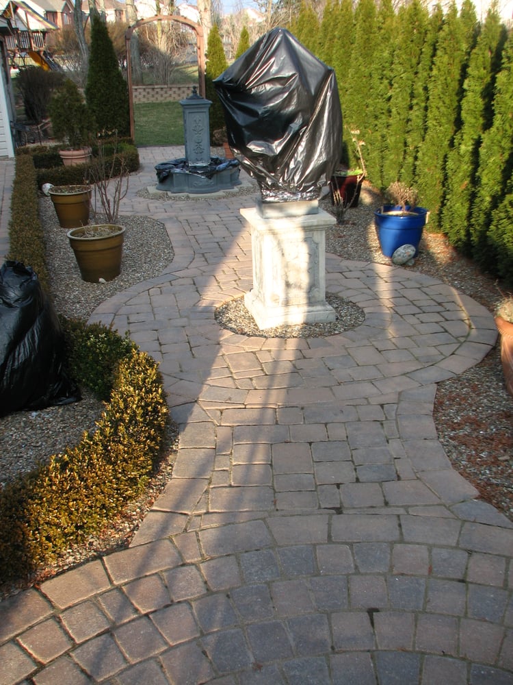 Paver driveway, courtyard, and walkway
