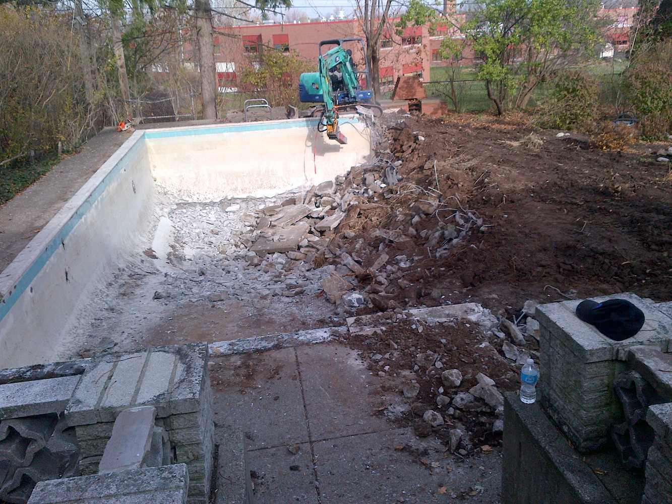 D & A General Services Inground Pool Demolition & Leveling Sod 