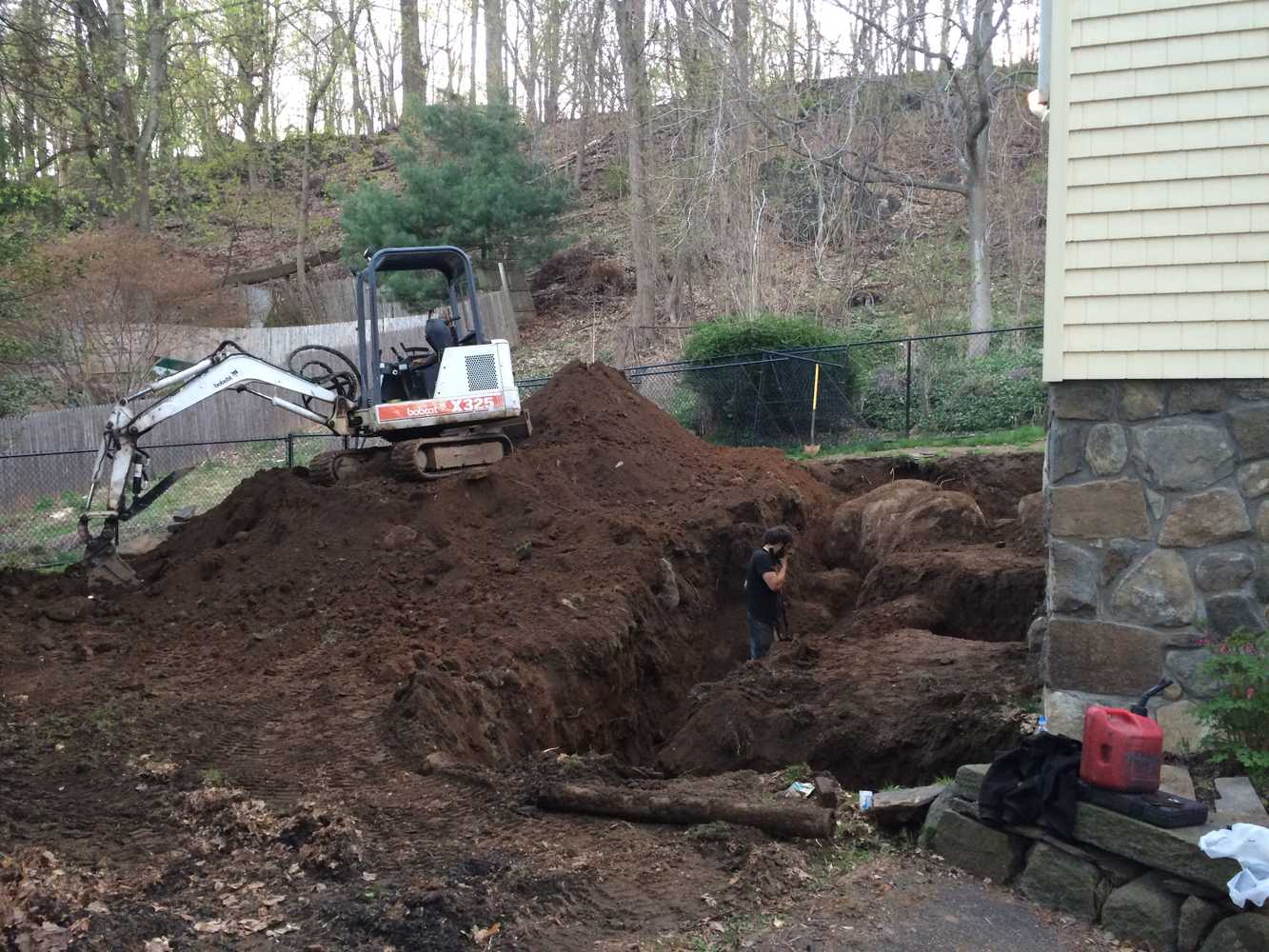 Croton addition excavation, drainage, foundation sealing