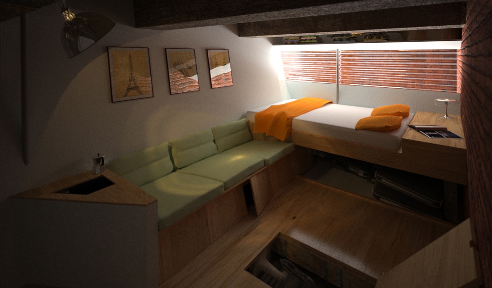 Hanging Loft Bedroom