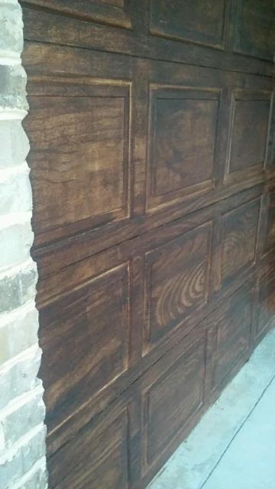 Mahogany Wood-grained Metal Doors