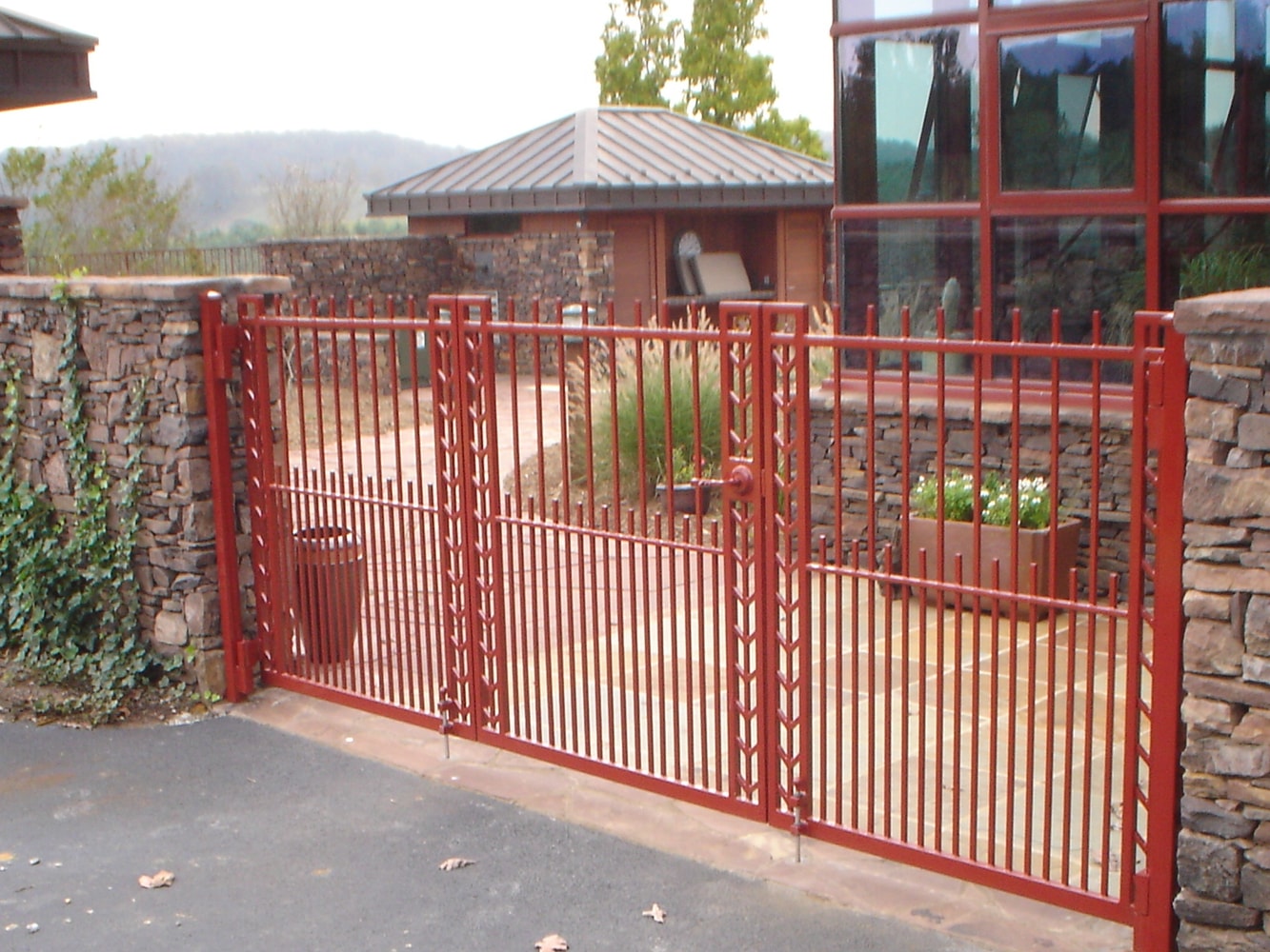 Frank Lloyd Wright inspired gates 