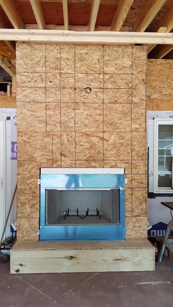 Covered Patio with Outdoor Kitchen and Fireplace (48' by 20')