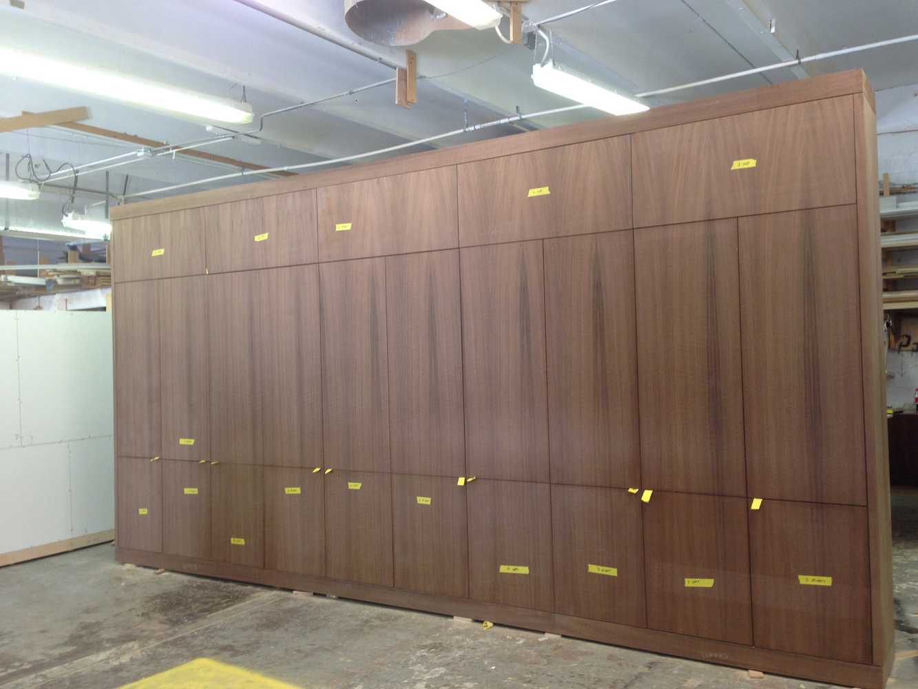 Wooden wall with tv unit