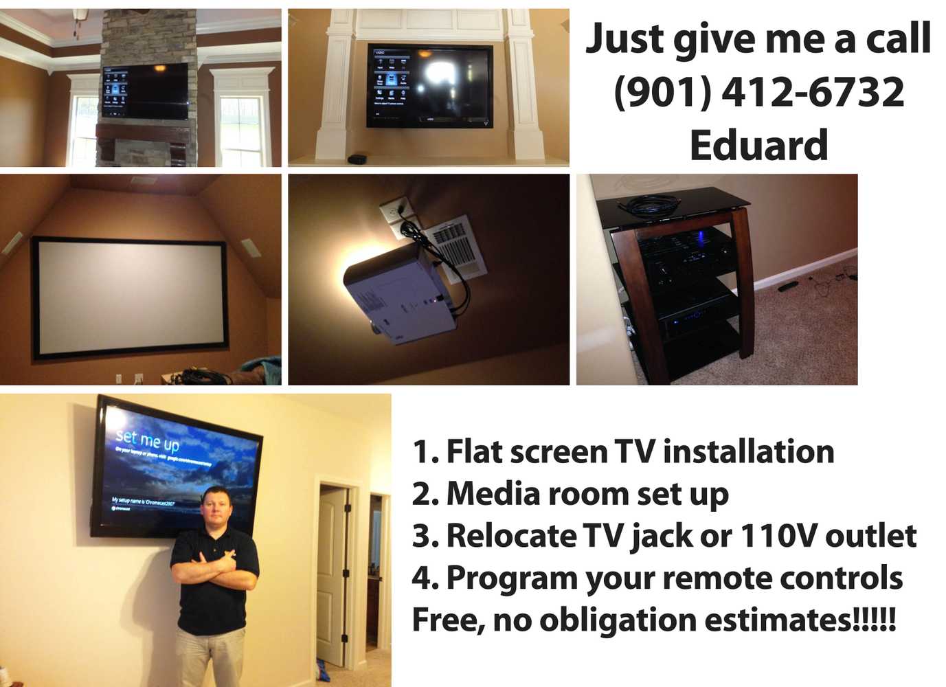 Mount flat screen TVs