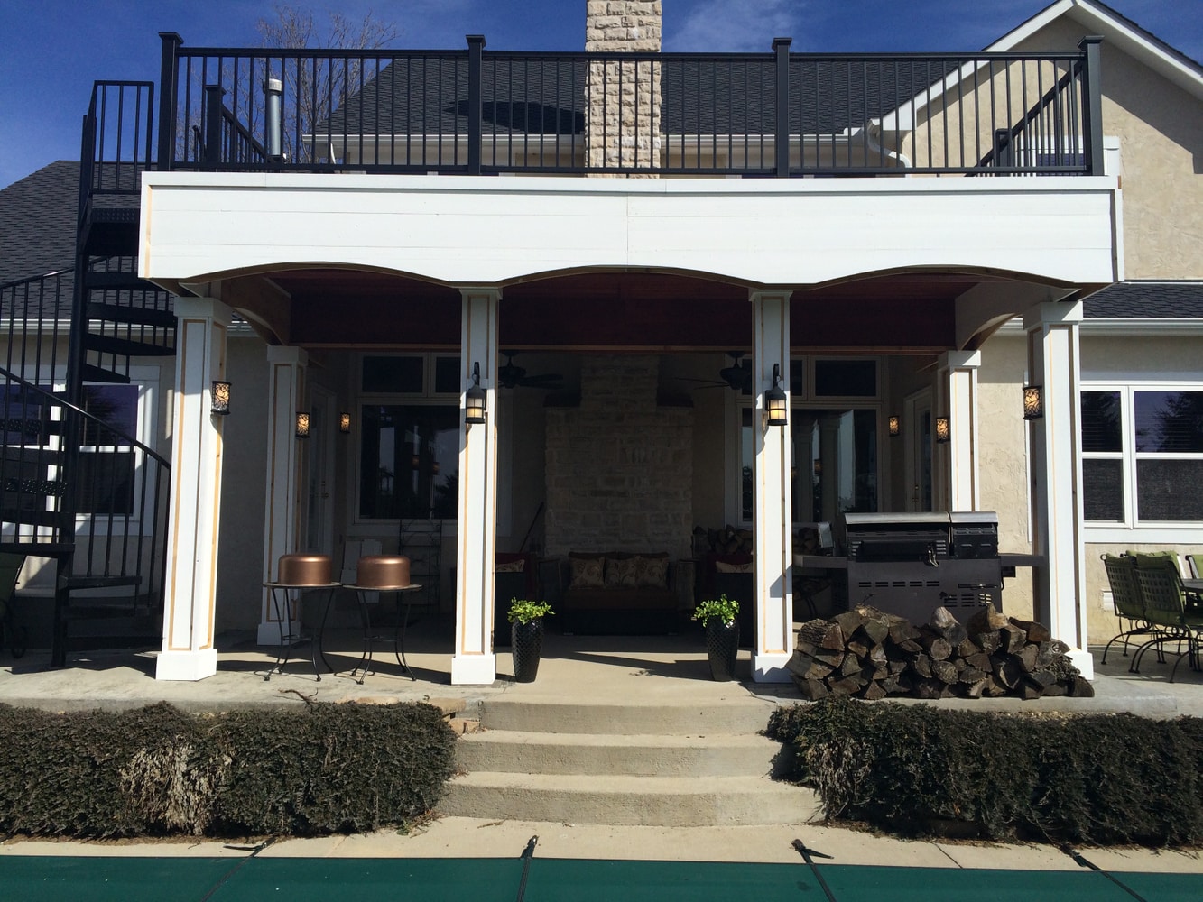 Open Porch with Upper Deck