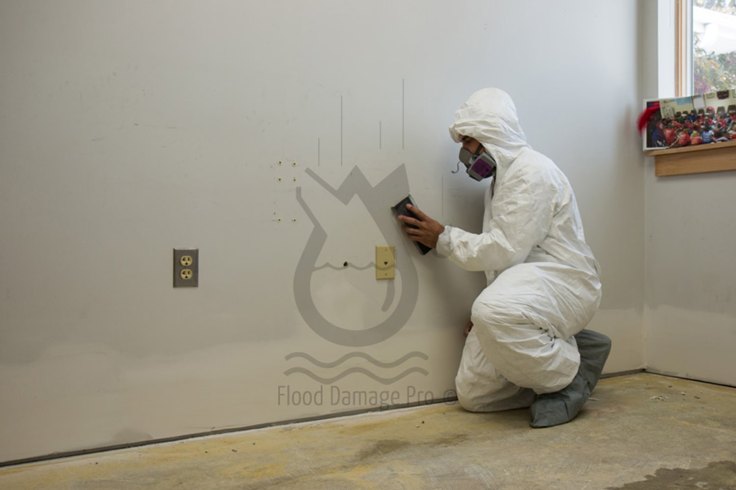 Water damage restoration at a retirement center project