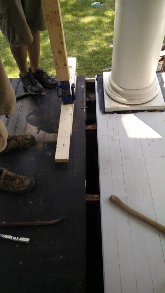 before and after: burr front porch 