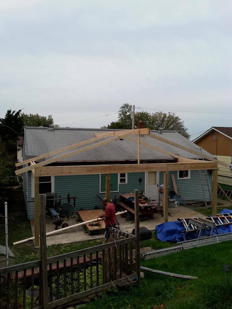 A covered patio we built.