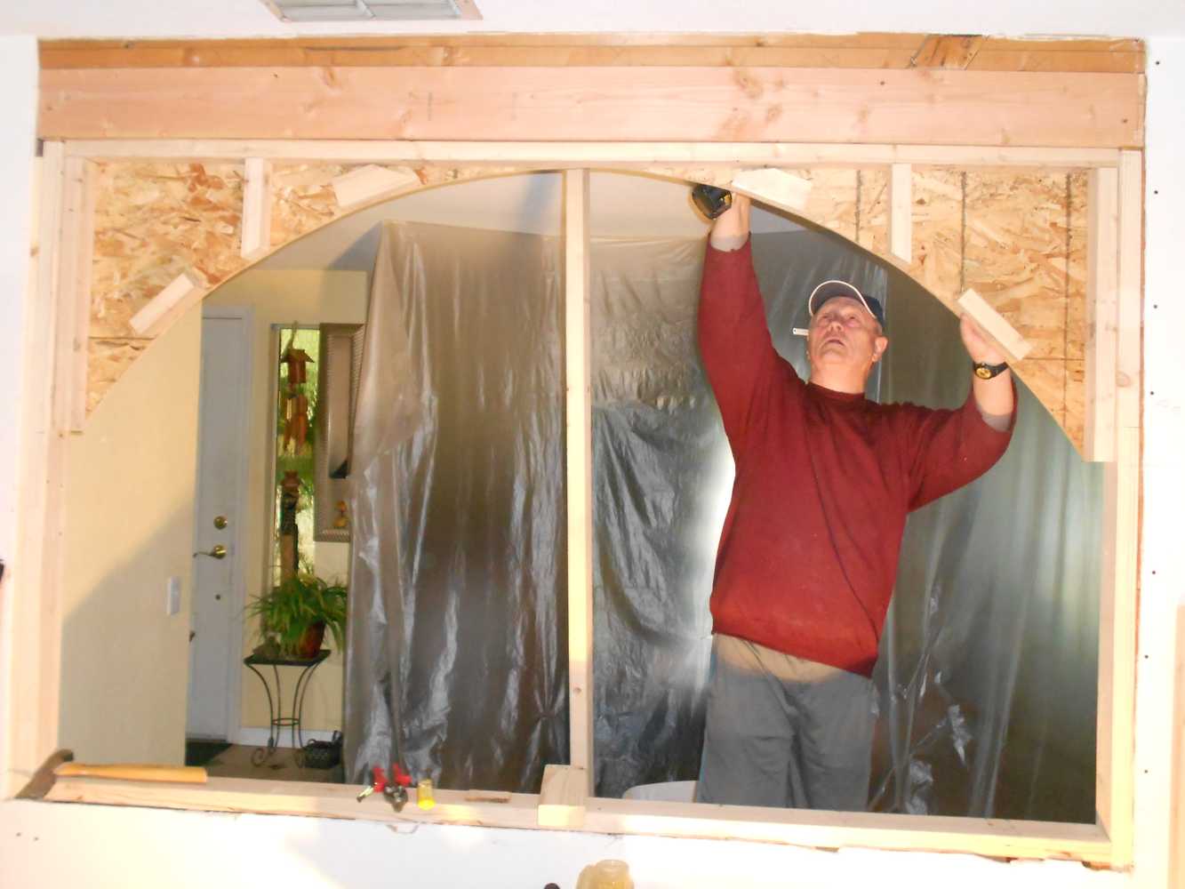 Archway from family room to living room