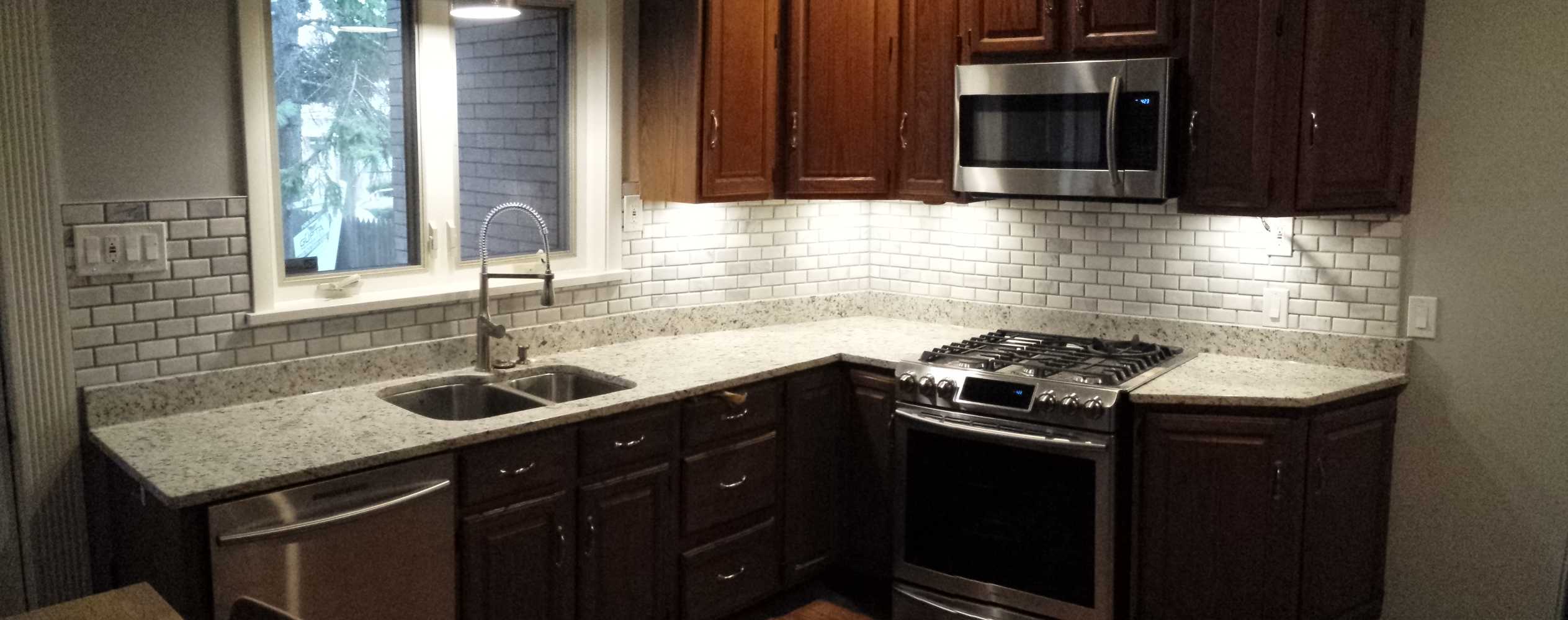 Custom tile backsplash installations