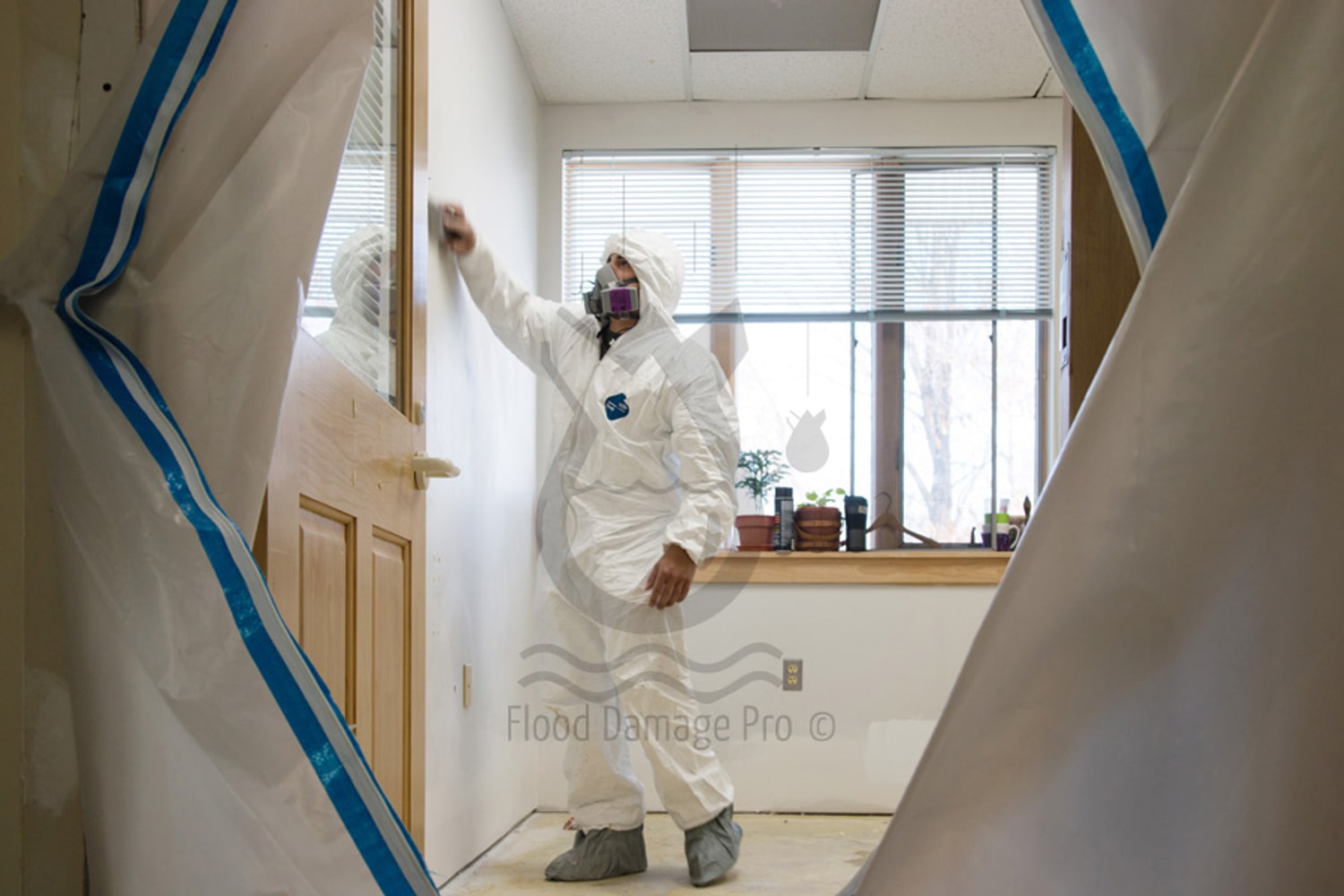 Water damage restoration at a retirement center project