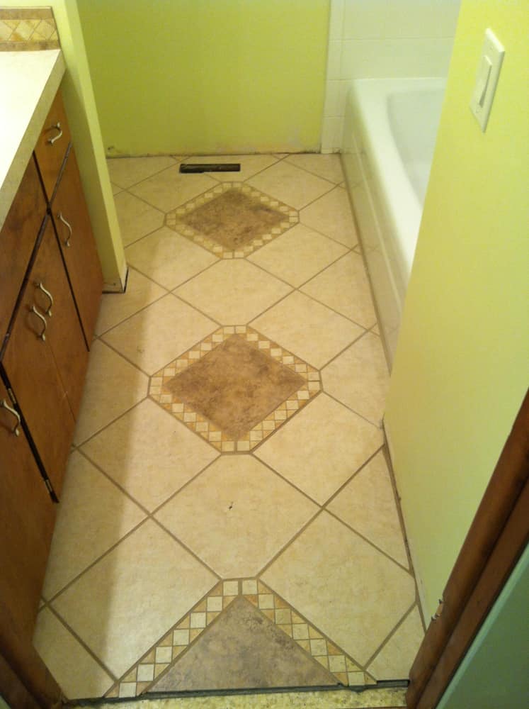 Flooring ceramic tile and hardwood