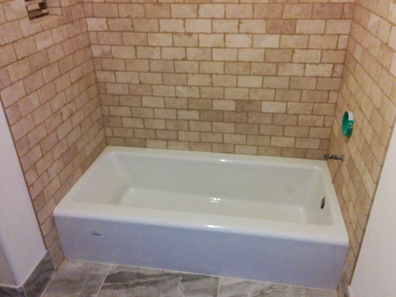 Tub shower floor combo