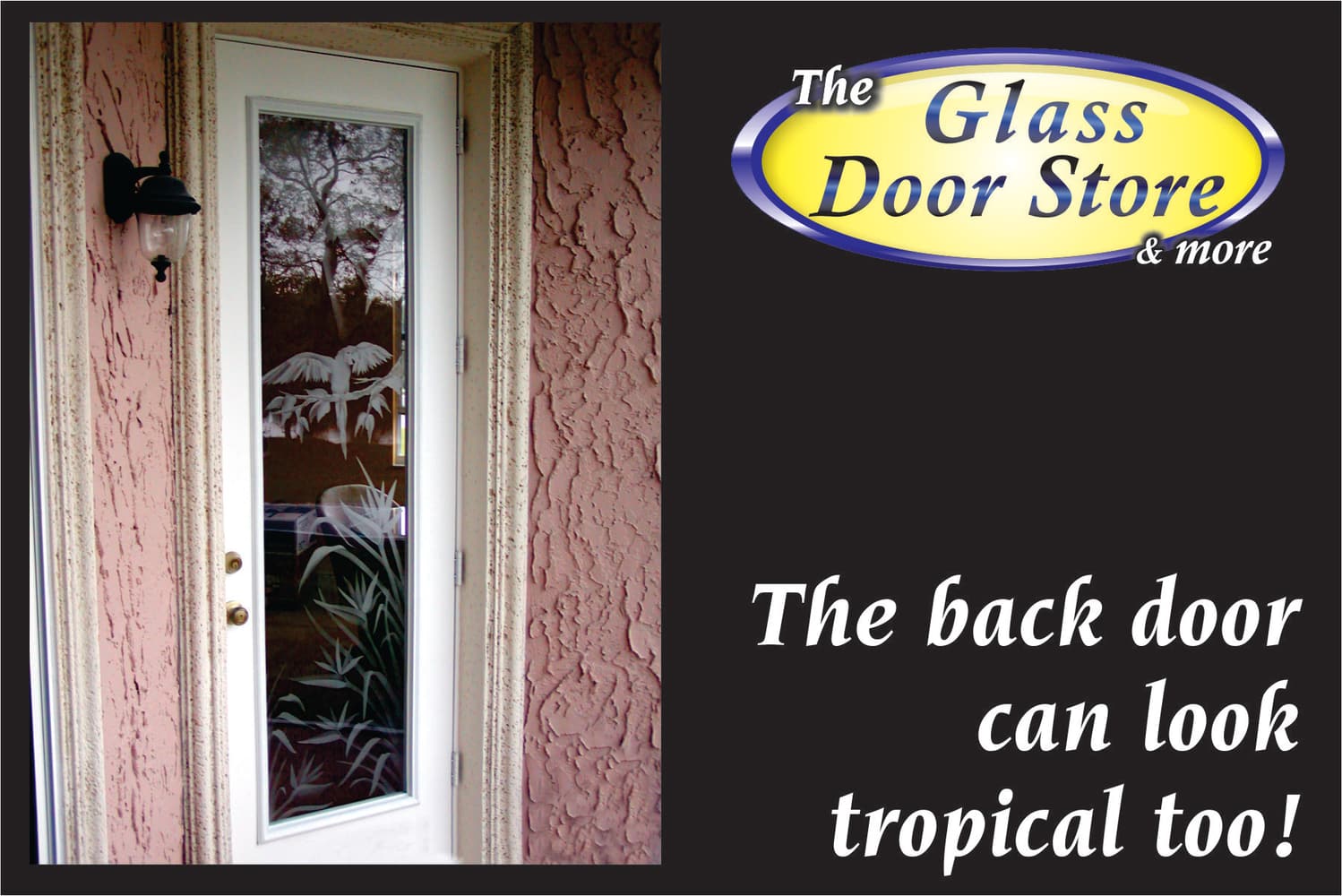 Etched or Sandblast glass for exterior or interior doors 