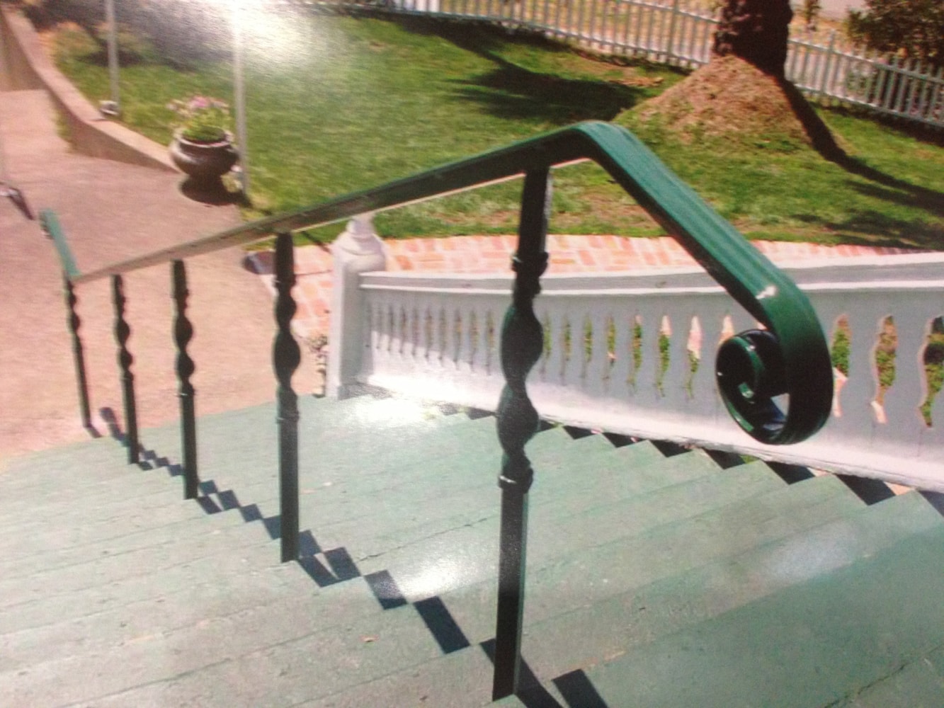 Ornamental iron fences. 