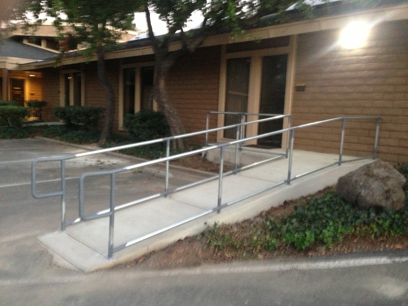 Ornamental iron fences. 