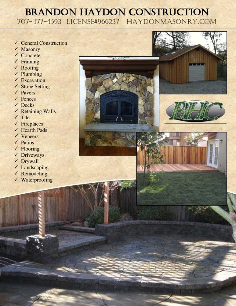 Brandon Haydon Construction, Ukiah, CA General Contractors Contractor