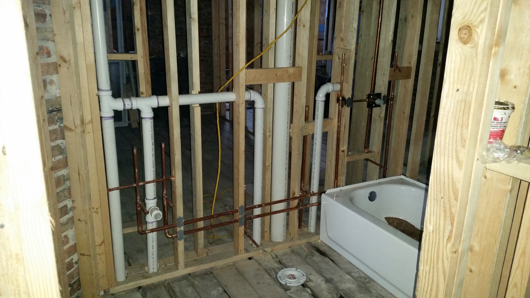 commercial plumbing job