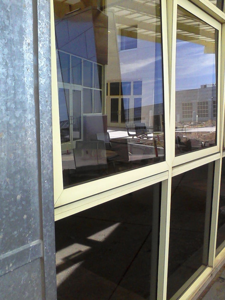 Windows after removing concrete overspray