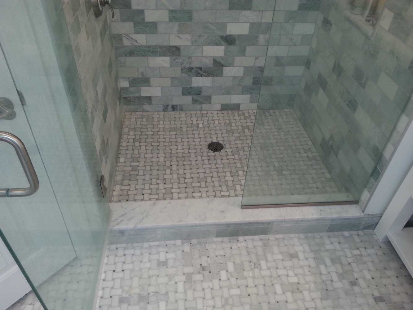 Custom built tiled showers