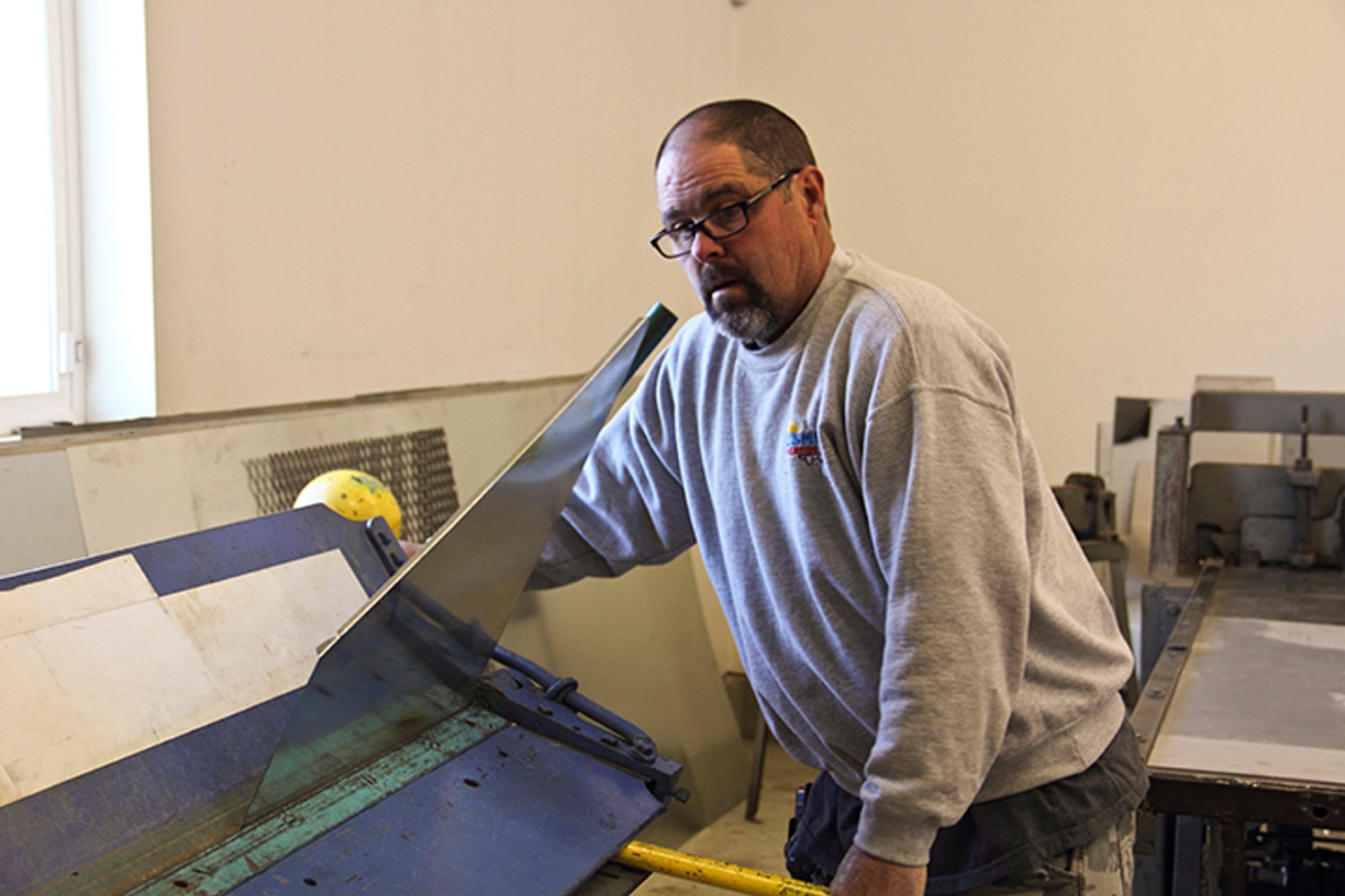 At the shop with Lou Fesmire