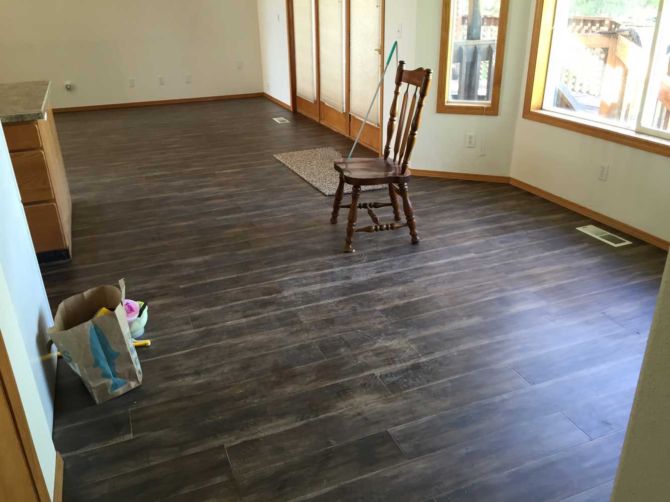 Custom floors and kitchen upgrades