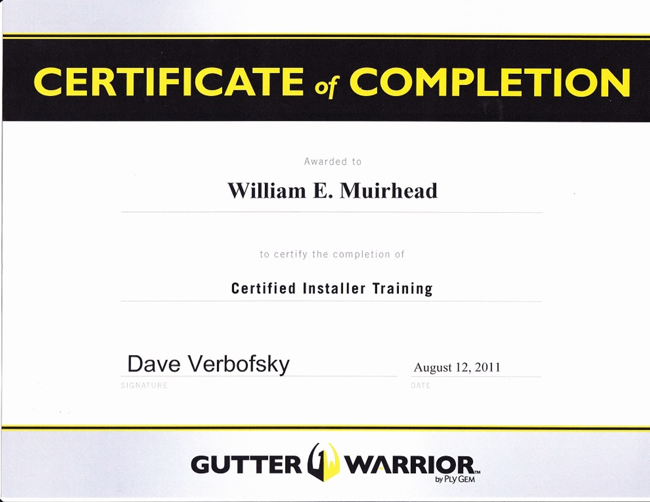 Certifications & Licensures