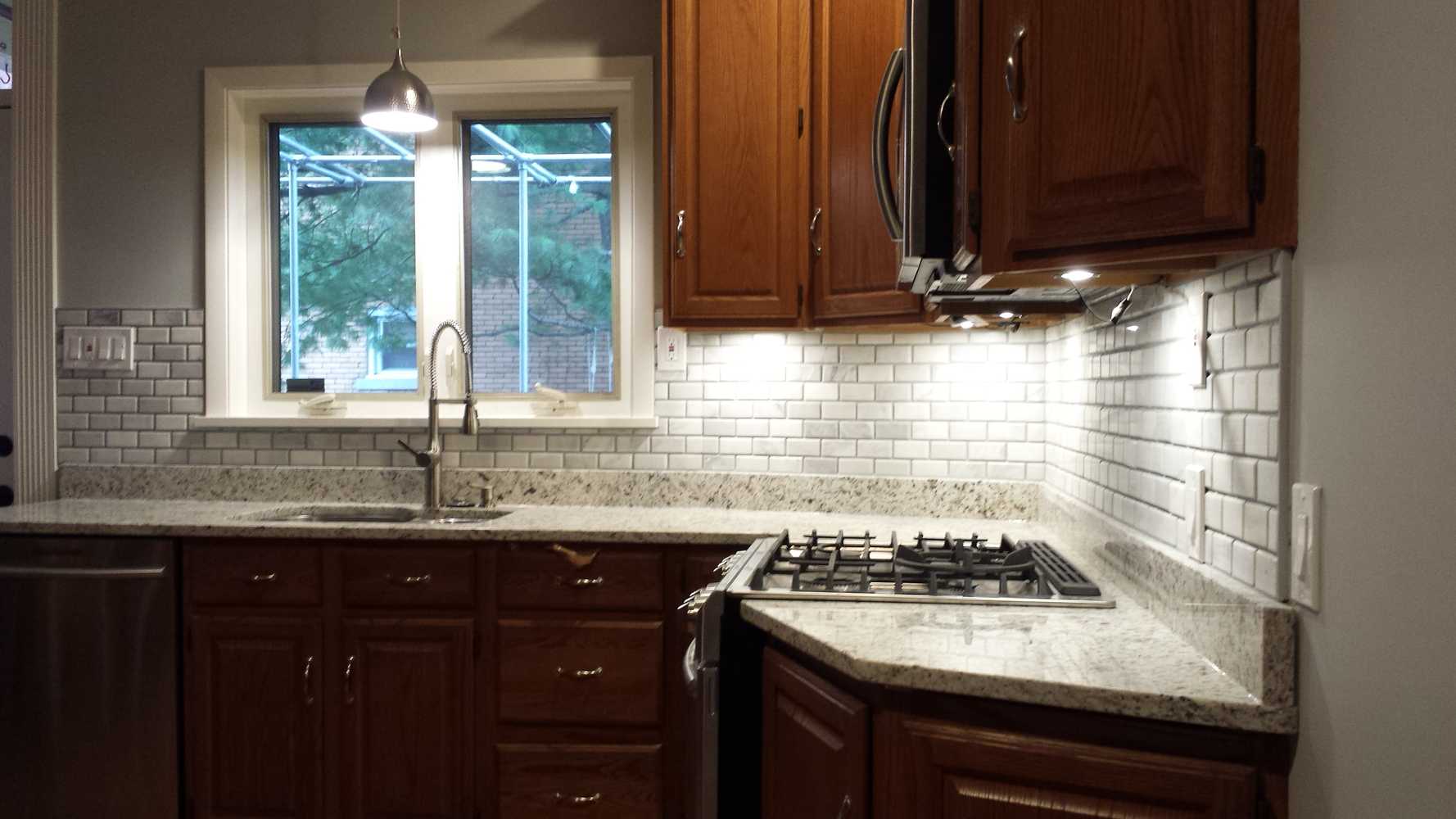 Custom tile backsplash installations