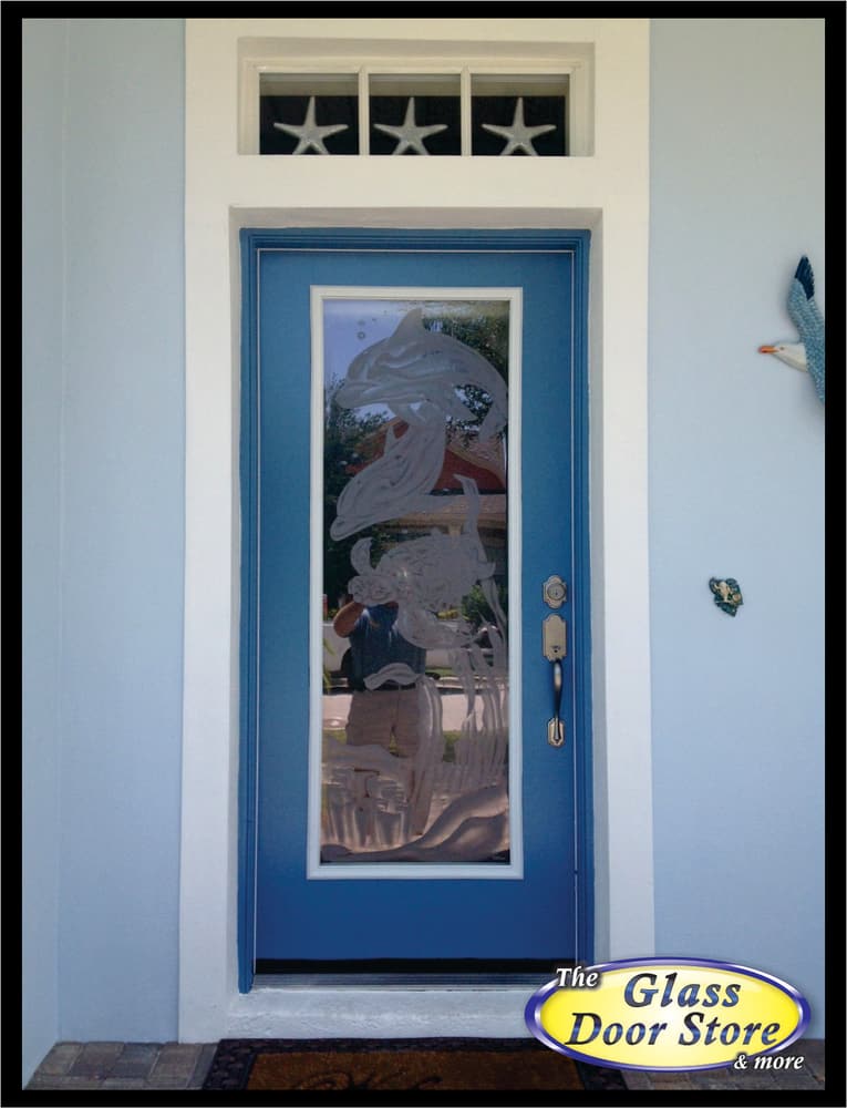 Etched or Sandblast glass for exterior or interior doors 