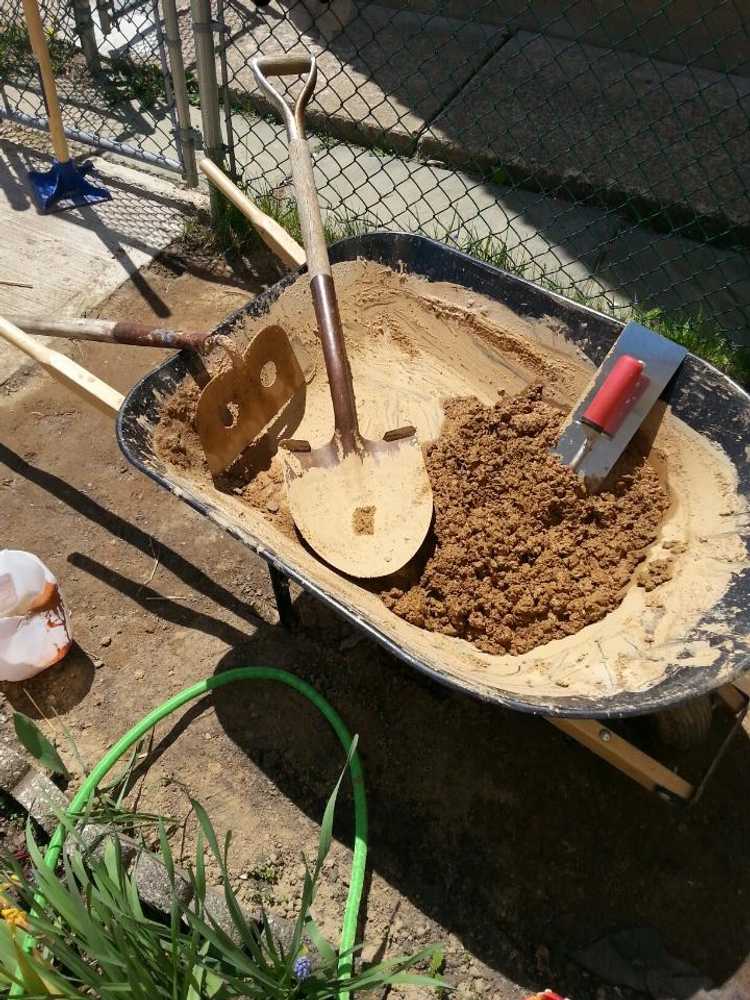 Custom concrete garden backdrop