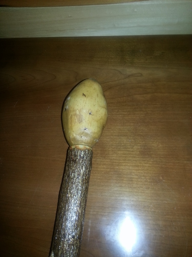 custom wood spirit hiking sticks