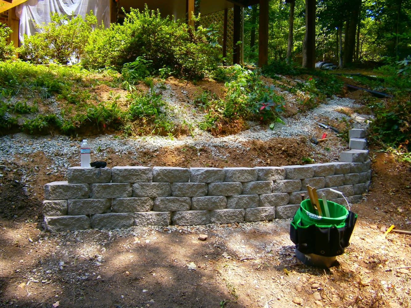 Stone Terraced Retaining Walls