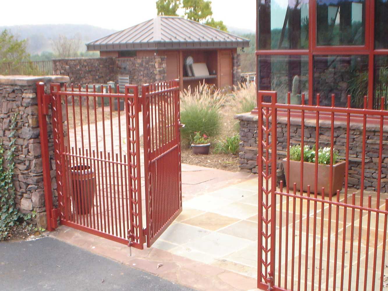 Frank Lloyd Wright inspired gates 