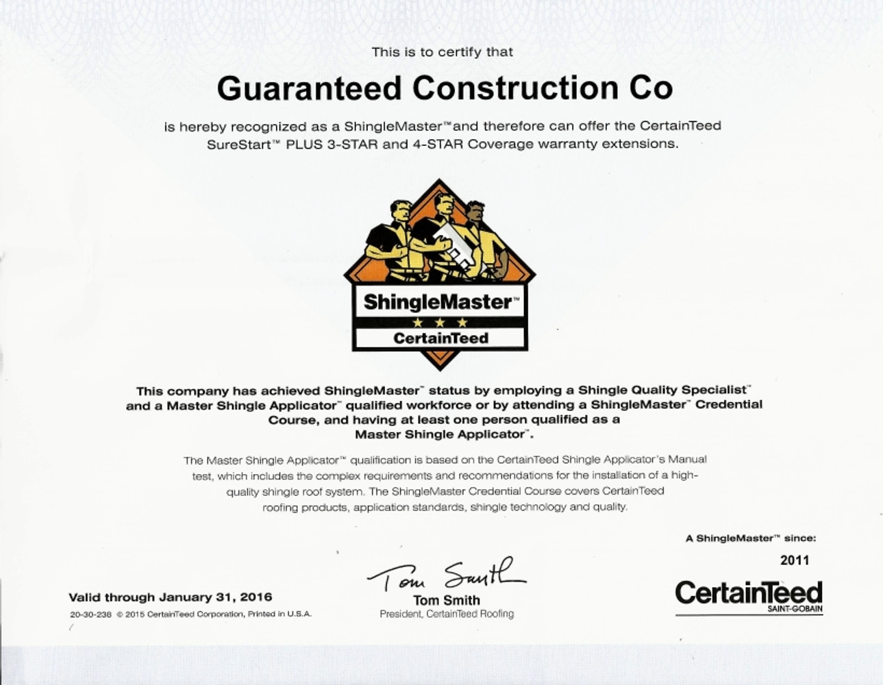 Certifications & Licensures