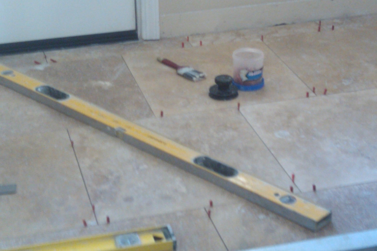 Travertine Tile Entryway