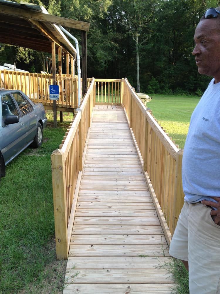 Decks and handicapped ramp
