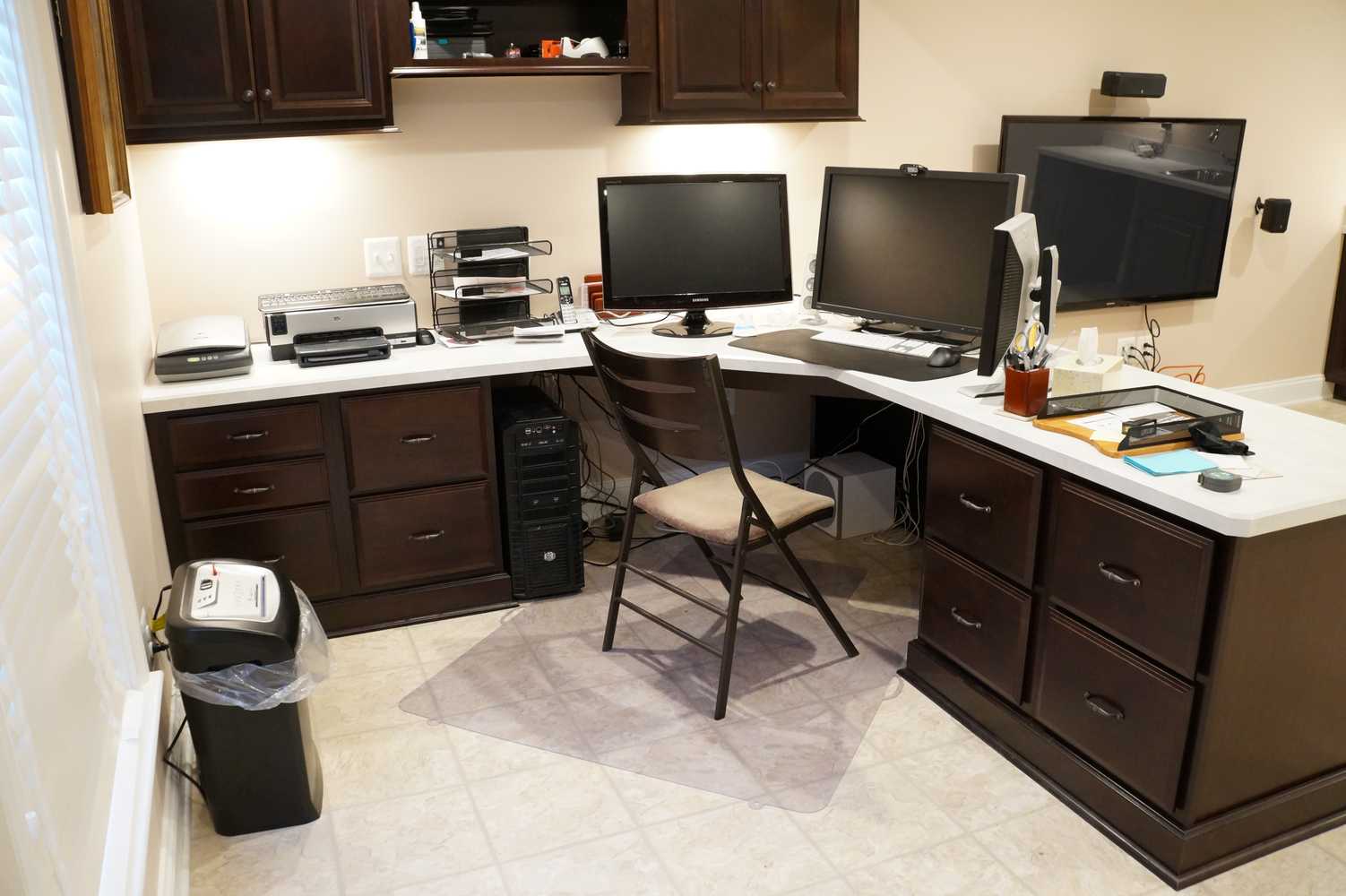 Vermette Basement Office and Kitchenette